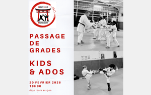 Passage de grades Kids / Ados