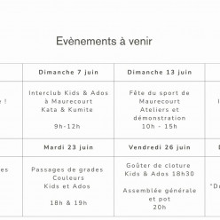Planning de la fin de saison